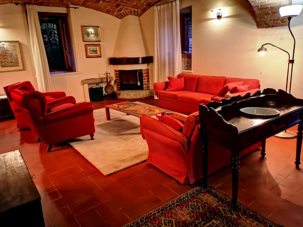 Posezení v ubytování CASA DEL CANTA