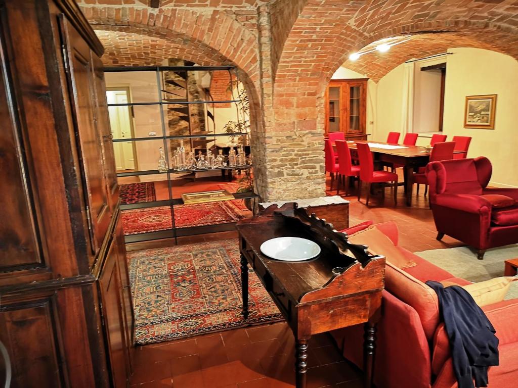 Posezení v ubytování CASA DEL CANTA