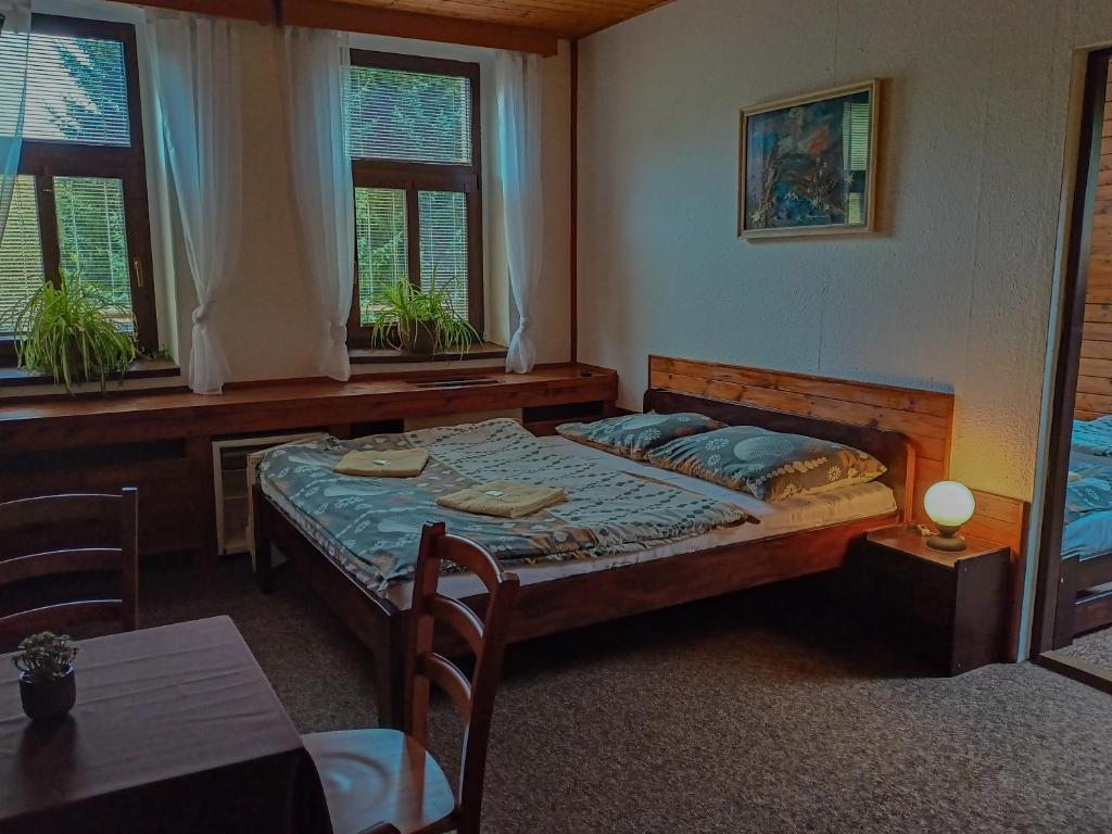 Postel nebo postele na pokoji v ubytování Penzion Rudolf