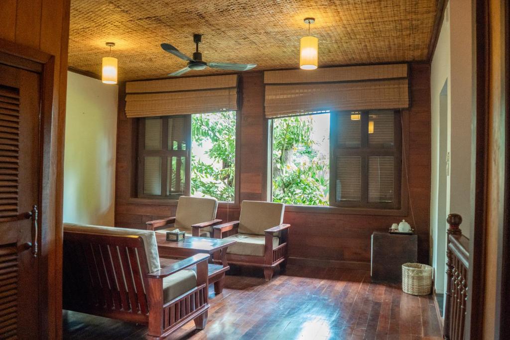 Posezení v ubytování Jungle Sanctuary Hotel Siem Reap