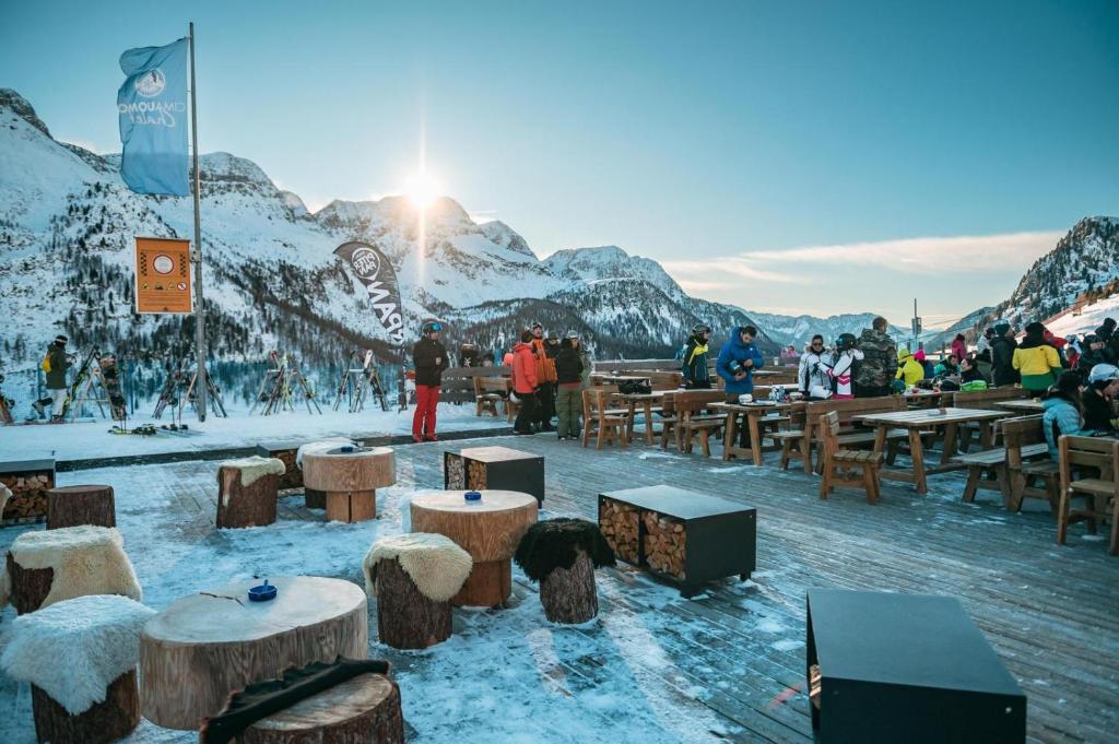 Chalet Cima Uomo durante l'inverno