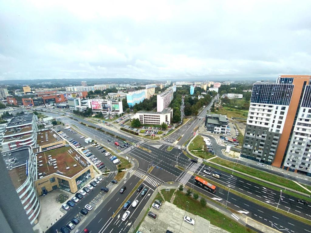 Nespecifikovaný výhled na destinaci Řešov nebo výhled na město při pohledu z apartmánu