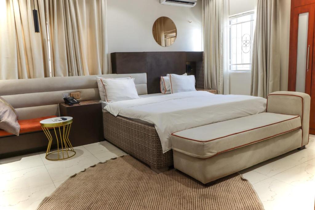 Postel nebo postele na pokoji v ubytování C apartment