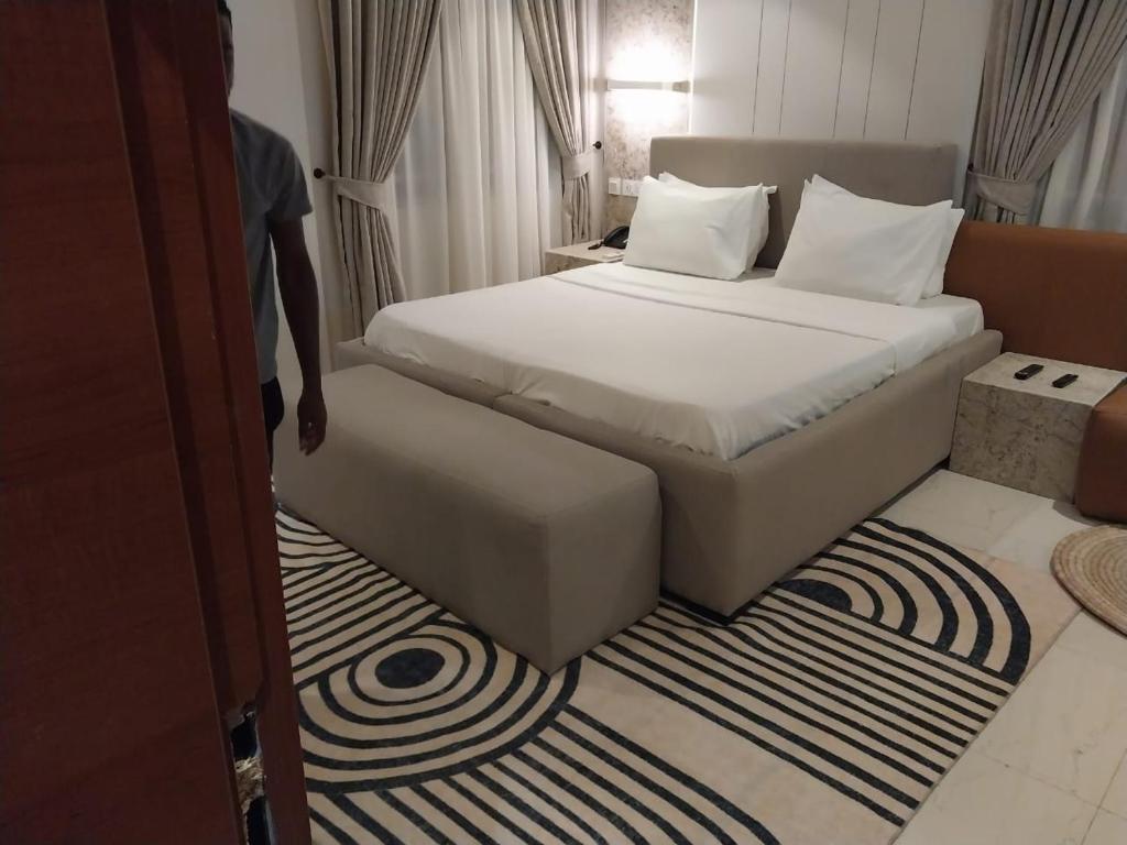 Postel nebo postele na pokoji v ubytování C apartment