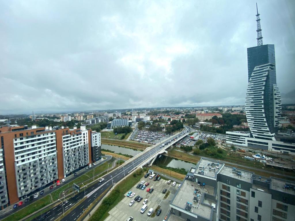 Výhľad na mesto Rzeszów alebo výhľad na mesto priamo z apartmánu