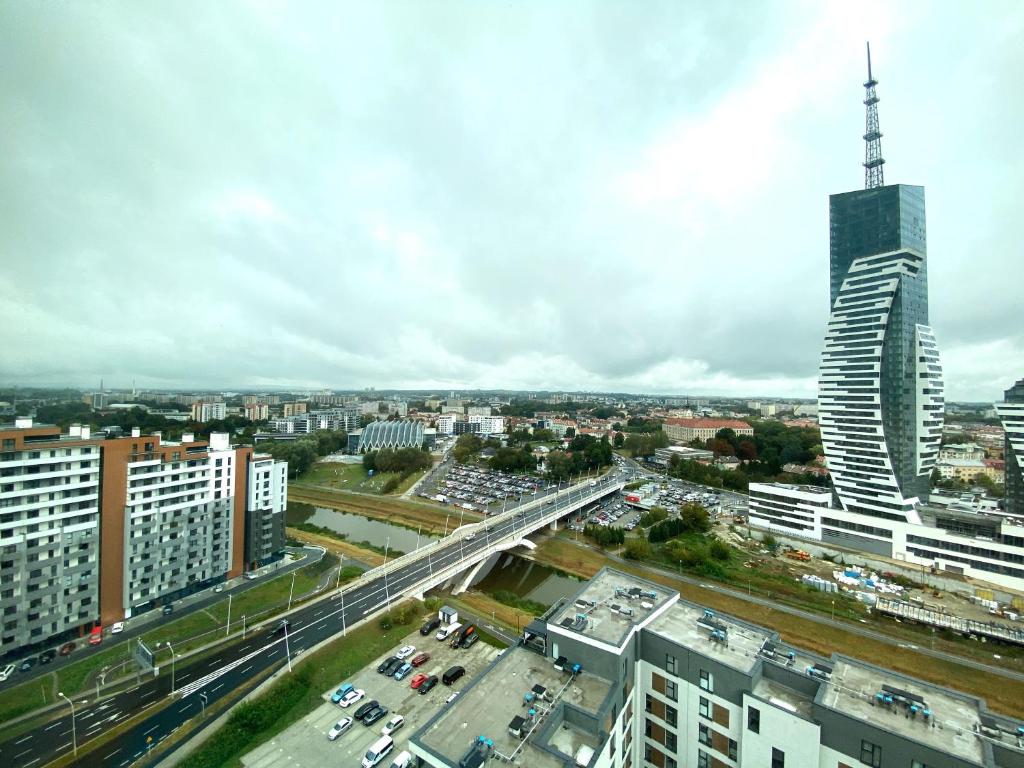 Výhľad na mesto Rzeszów alebo výhľad na mesto priamo z apartmánu