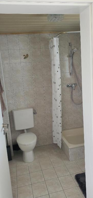 Koupelna v ubytování Ferienwohnung Weißensberg "Berg-Seeblick"