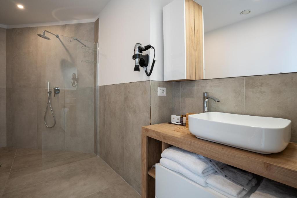 Koupelna v ubytování Hotel Bulà