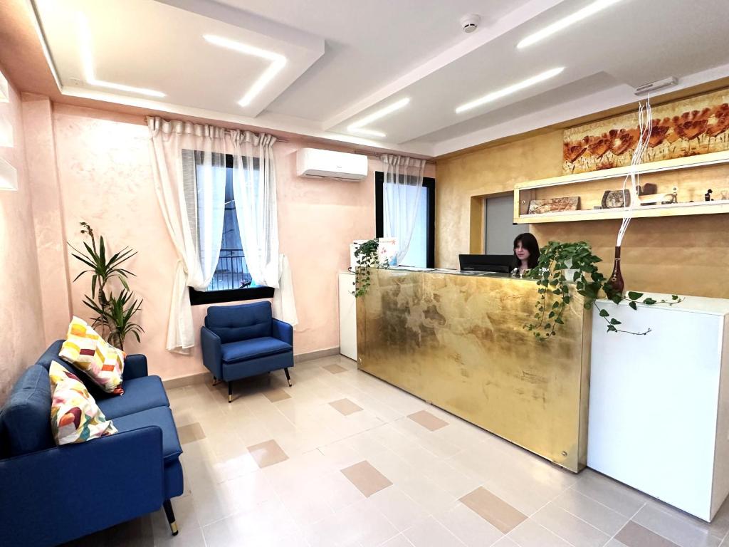 Kuchyň nebo kuchyňský kout v ubytování Hotel Adria Nuova