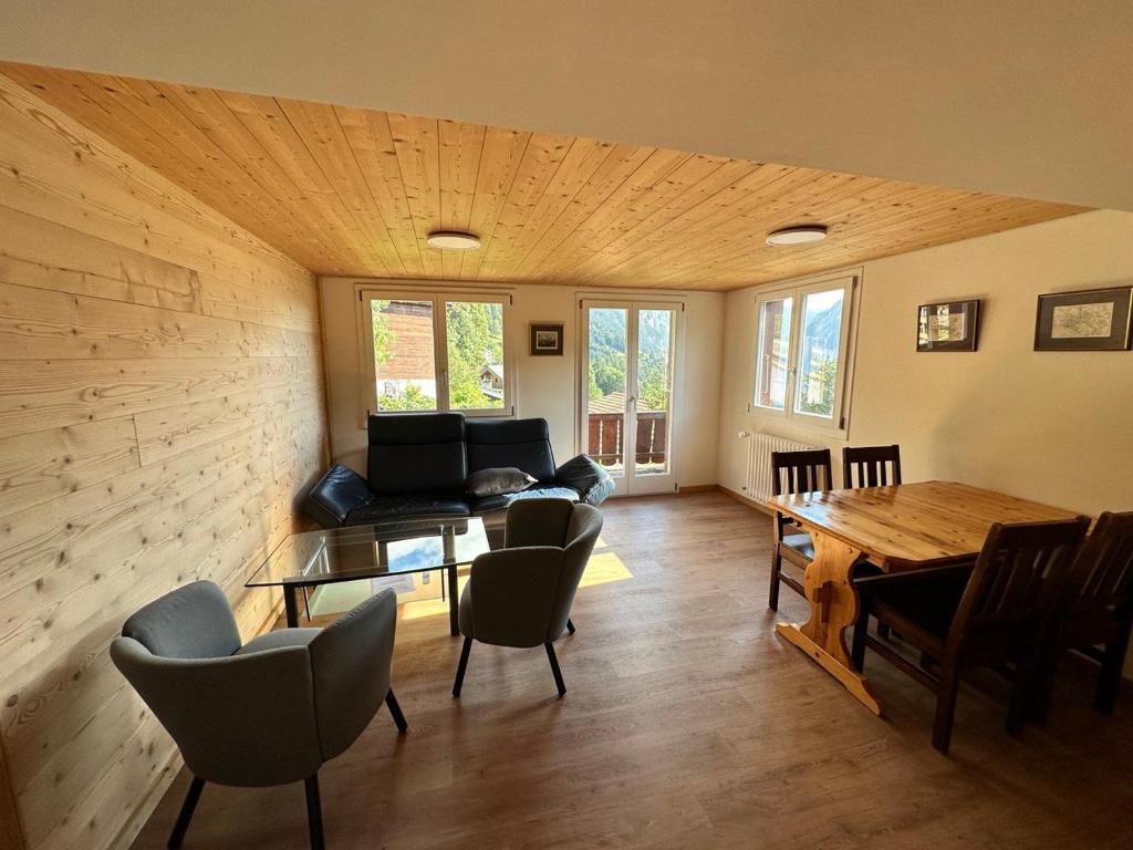 Posezení v ubytování Chalet Luegistal
