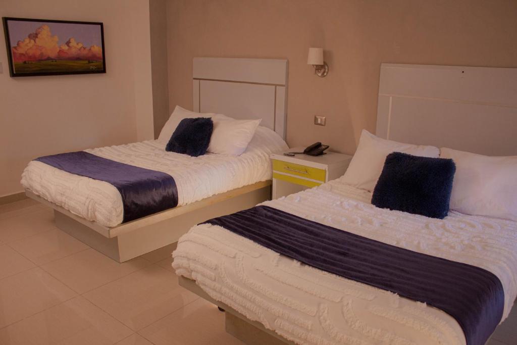 Postel nebo postele na pokoji v ubytování Hotel Quirasco