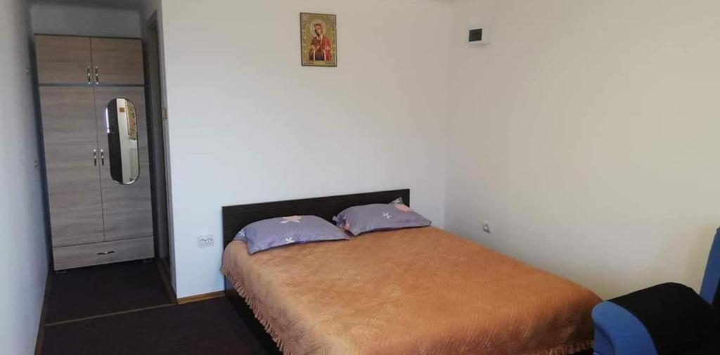 Postel nebo postele na pokoji v ubytování Piatra Mare Nehoiu 1