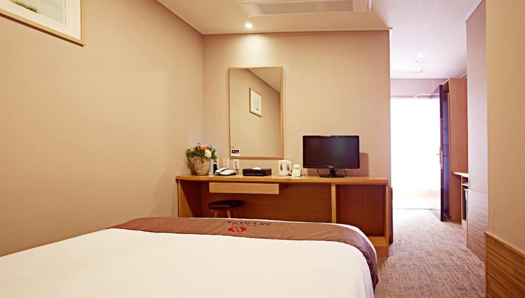 TV a/nebo společenská místnost v ubytování Hotel Skypark Myeongdong 3