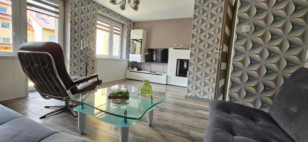 Μια τηλεόραση ή/και κέντρο ψυχαγωγίας στο Apartament Tkaczy