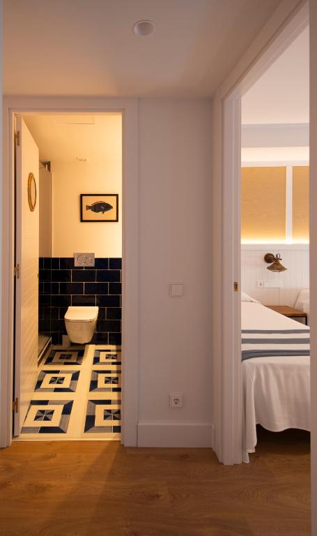 Koupelna v ubytování Hotel Els Pins