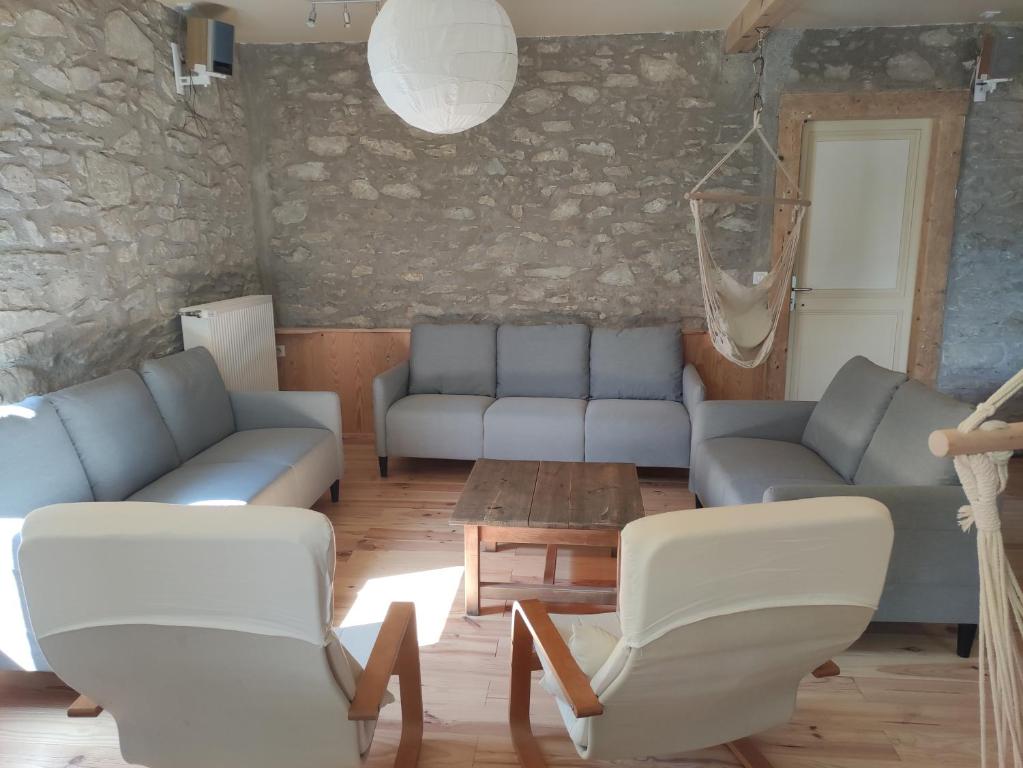 Posezení v ubytování Chambre Platane