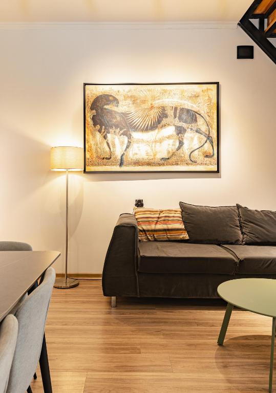 Posezení v ubytování La Maison Mestia