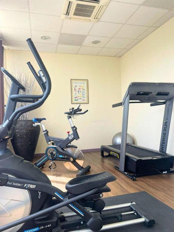 Fitness centrum a/nebo fitness zařízení v ubytování Hôtel Arles Plaza