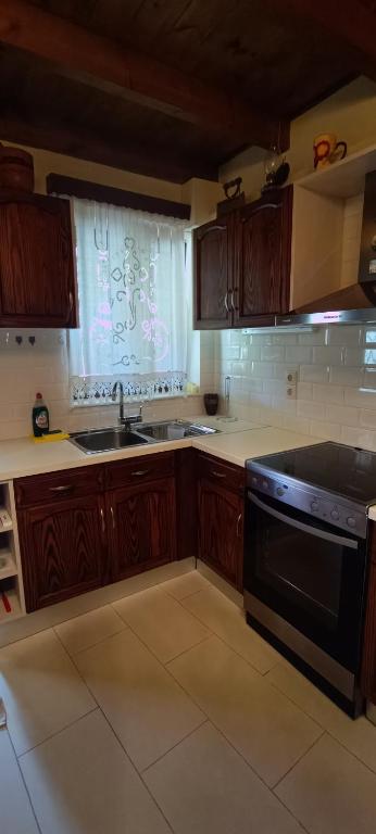 A kitchen or kitchenette at Arhontiko Katerina Spili