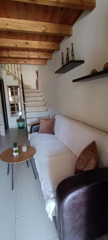 A seating area at Arhontiko Katerina Spili