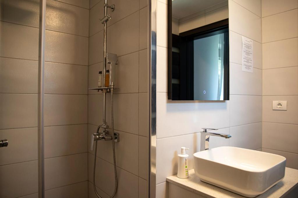 Koupelna v ubytování Casa Orhideea