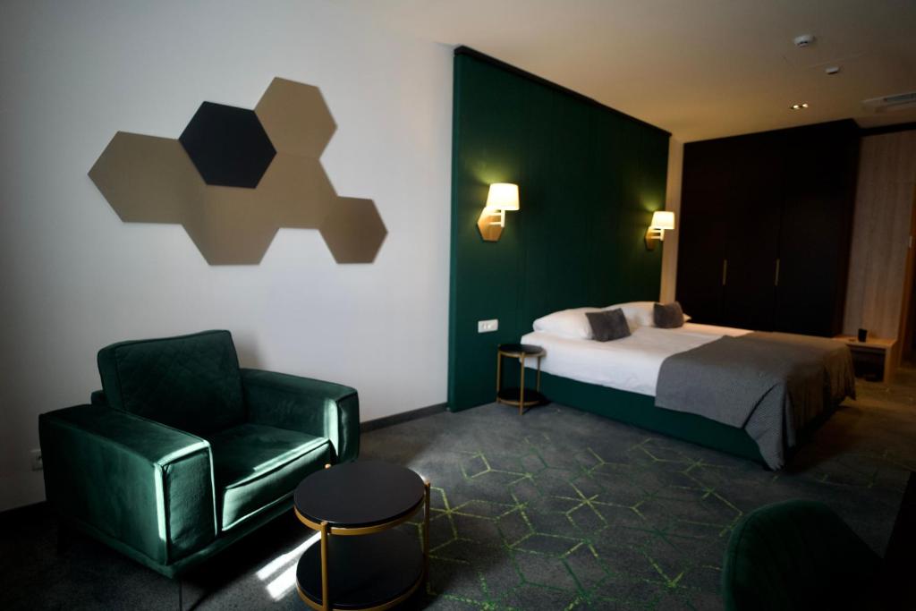 Posteľ alebo postele v izbe v ubytovaní Hotel Diplomat