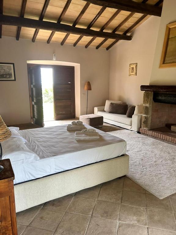 Letto o letti in una camera di Agriturismo Cerrosughero