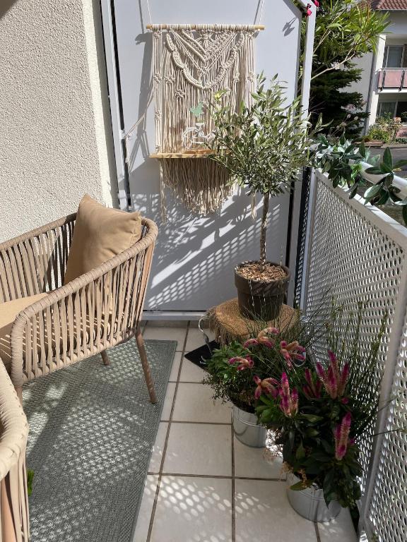 Balkón nebo terasa v ubytování Ferienwohnung FlatNETT