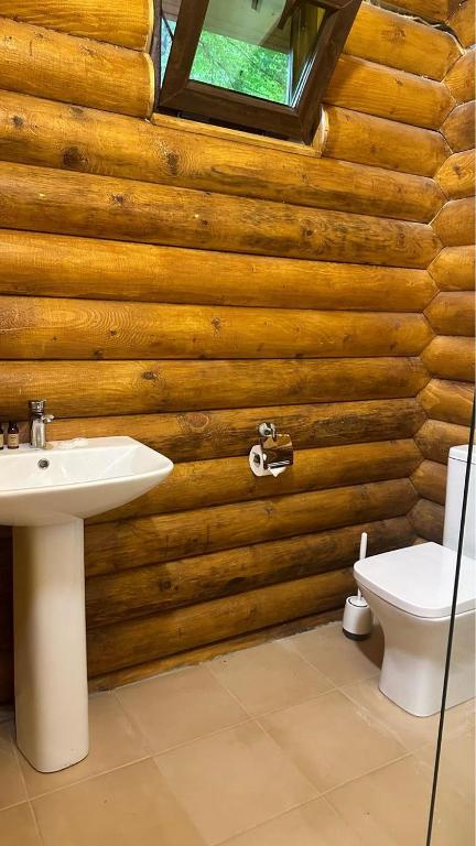 Koupelna v ubytování Wald Hotel Lagodekhi Rooms