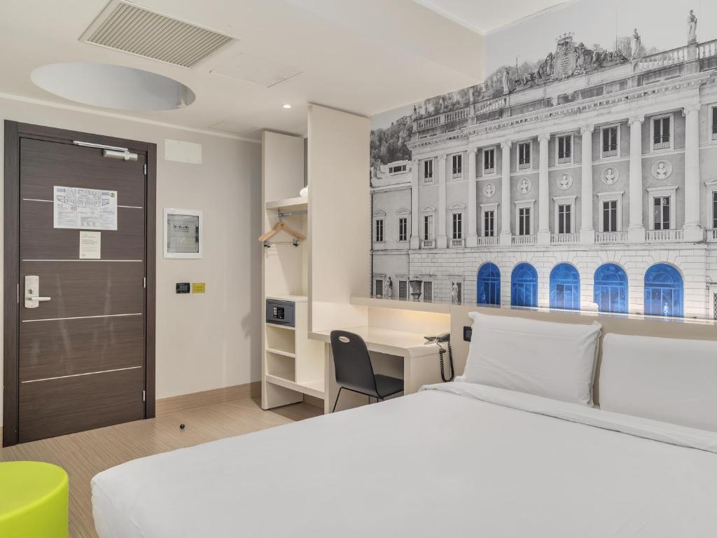 Postel nebo postele na pokoji v ubytování B&B Hotel Como Camerlata