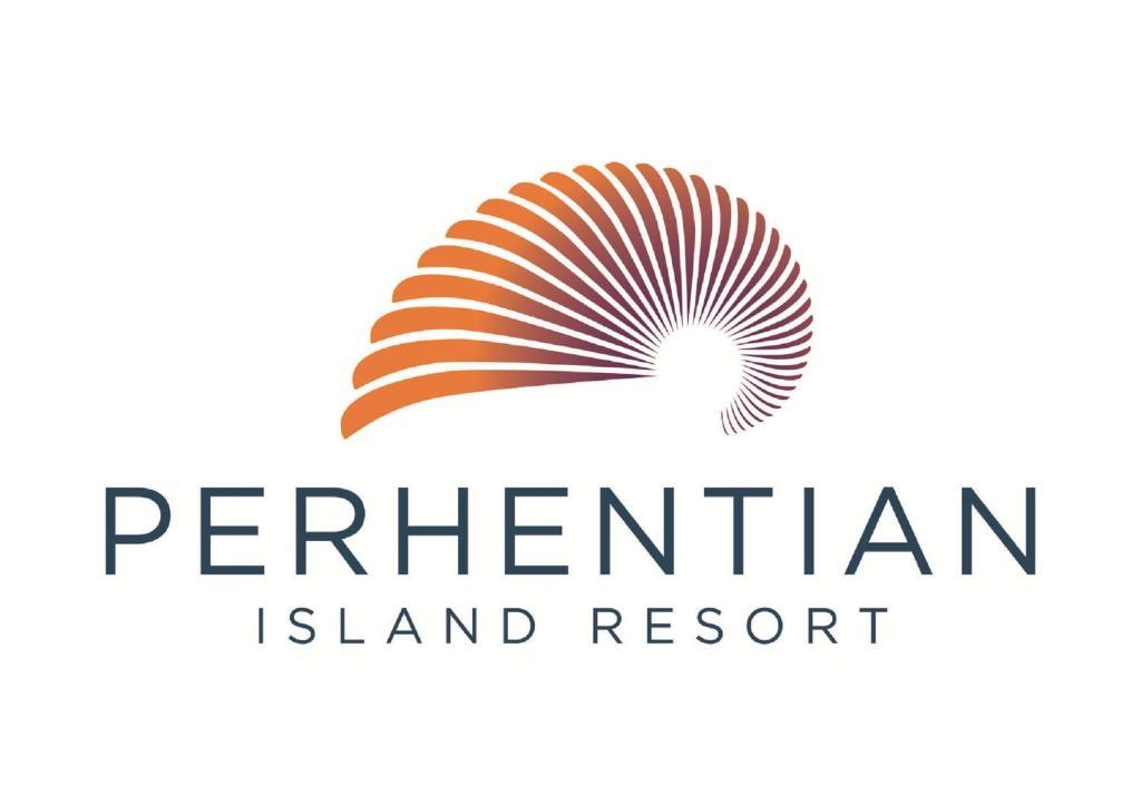 a logo for a restaurant island resort with a sunburst at Perhentian Island Resort in Perhentian Islands