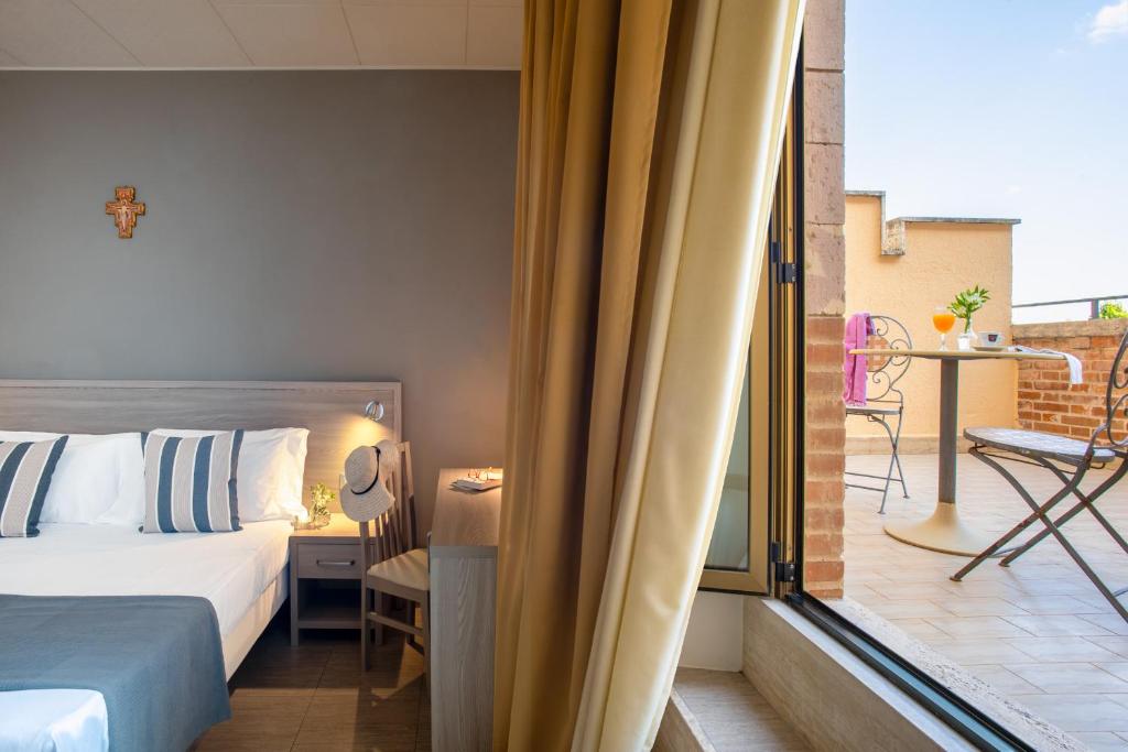 Uma varanda ou terraço em Domus Pacis Assisi