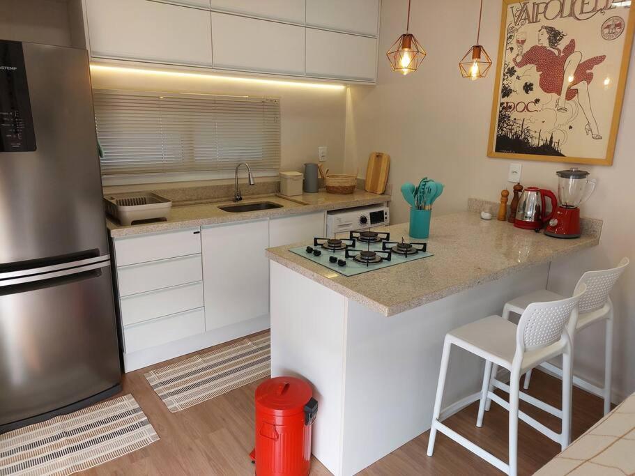 Kuchyň nebo kuchyňský kout v ubytování Loft garden com jacuzzi no Campeche