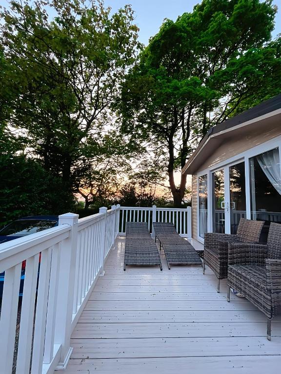 Balkón nebo terasa v ubytování Ribble Heights Holiday Home Lodge