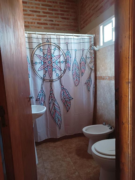 Koupelna v ubytování Hosteria Santa Francisca