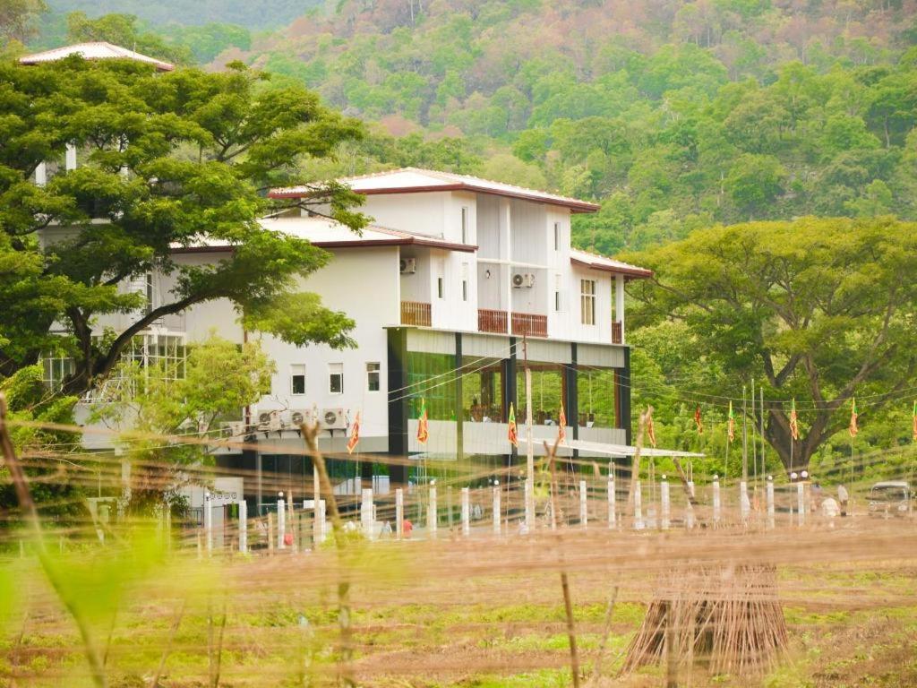a house in the middle of a field at Lion Nature in Weliara