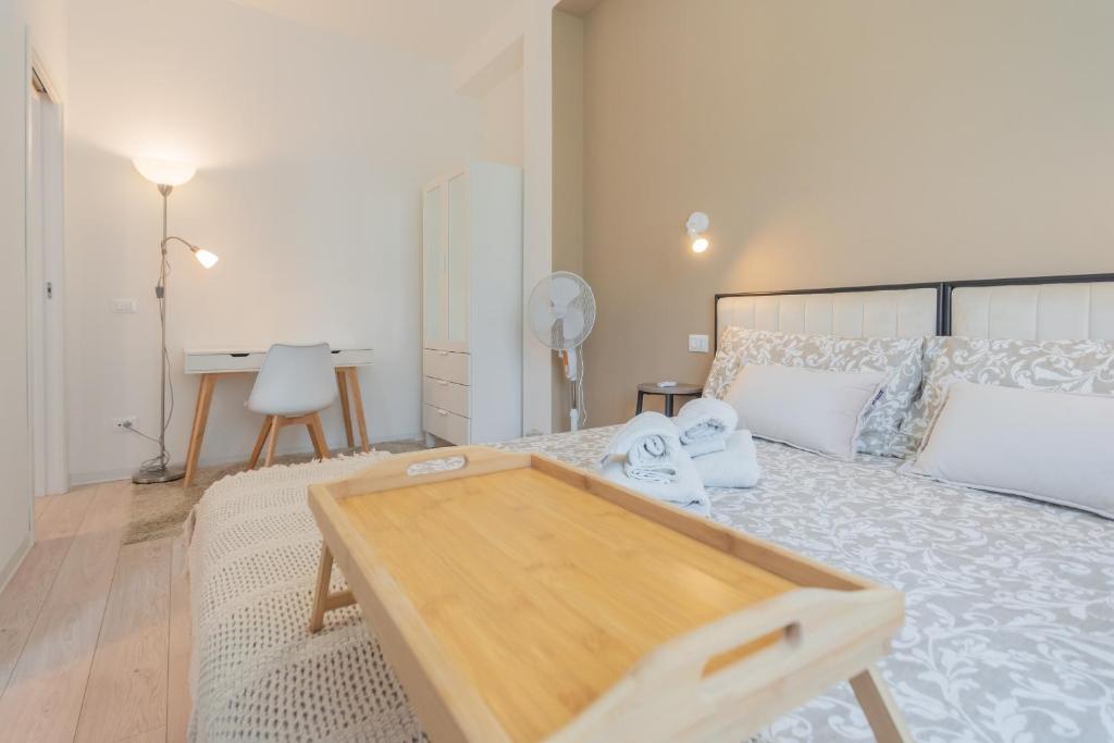 Postel nebo postele na pokoji v ubytování Casa di Silvia. Sei km da Como