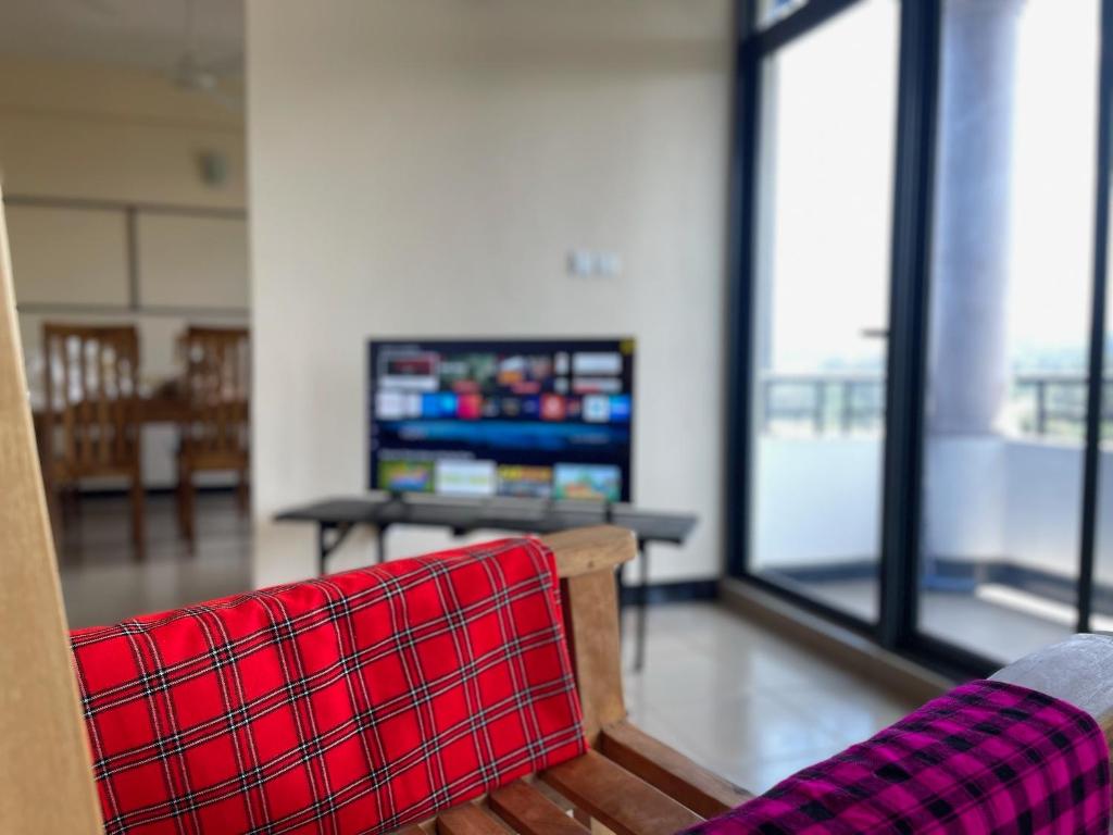 TV a/nebo společenská místnost v ubytování AMountain View Room x AICC