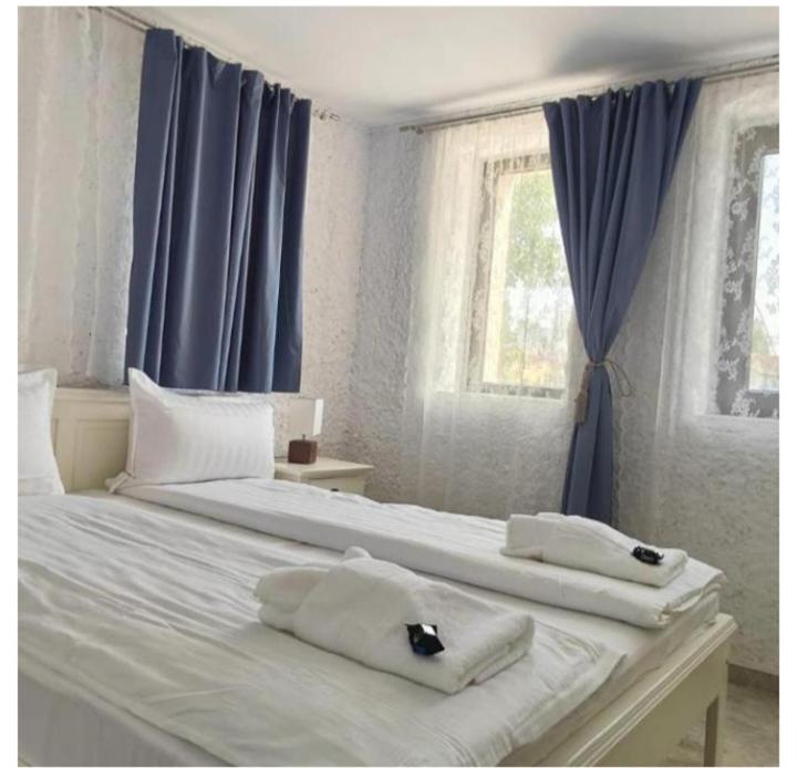 Cama o camas de una habitación en Pensiunea Apartamente 9
