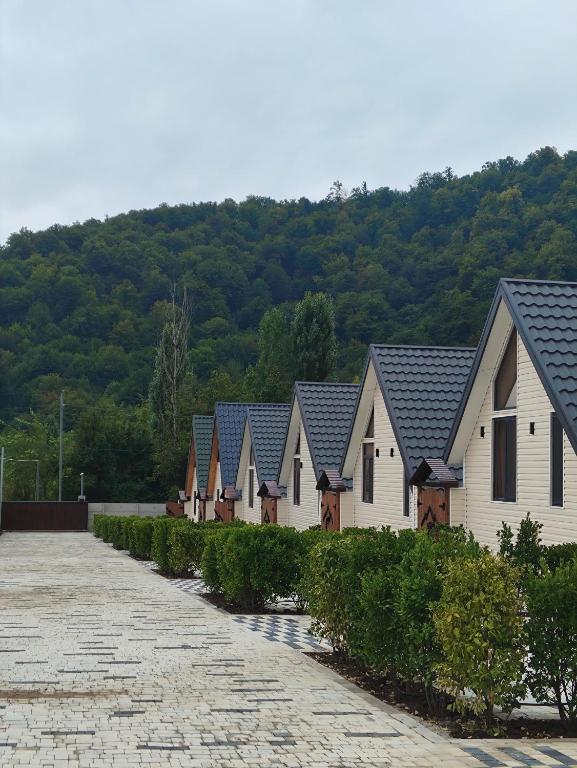 a row of houses in a row at Mountain Resort Gabala in Nourkyshlak