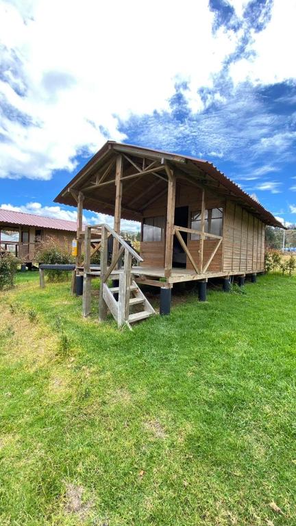 Zahrada ubytování CABAÑAS VILLA INES DE SUESCA