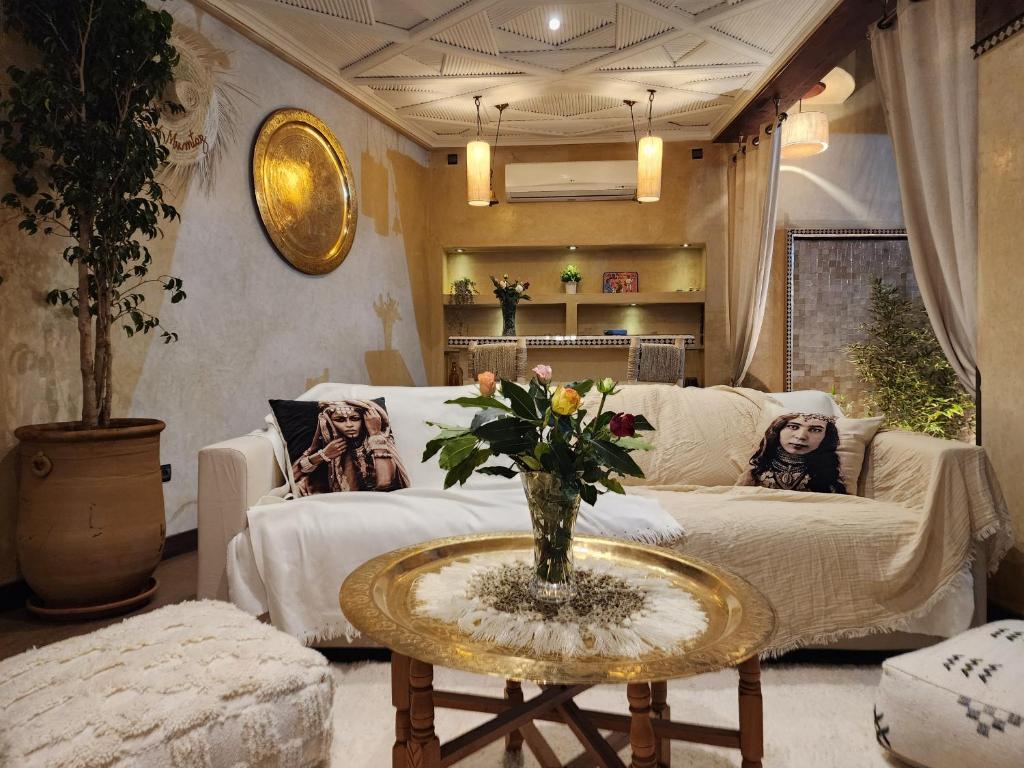 Posezení v ubytování Riad Mumtaz Marrakech