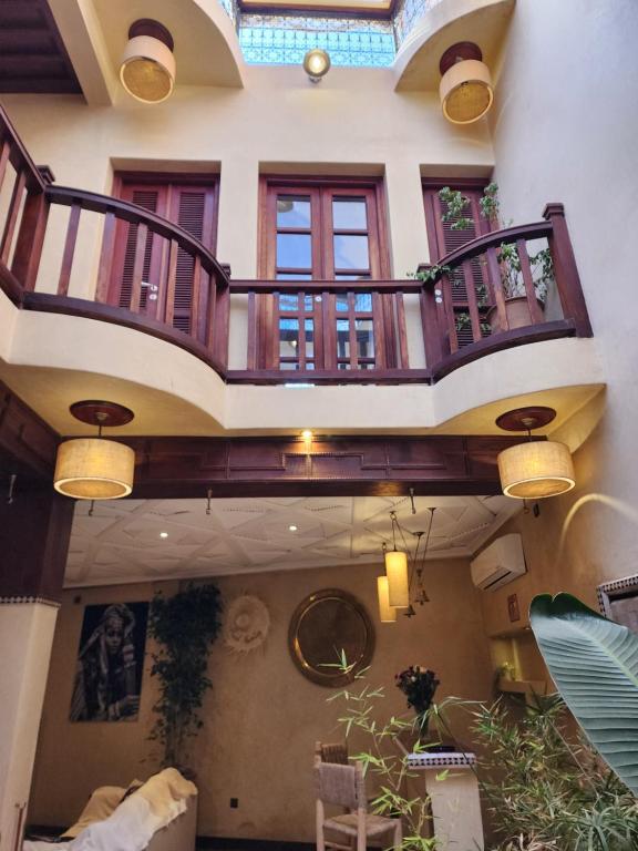 Balkón nebo terasa v ubytování Riad Mumtaz Marrakech