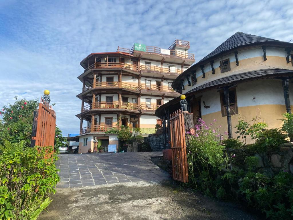 Byggingin sem hostelið er í