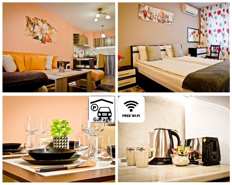 A kitchen or kitchenette at Sunflower Apartment City Center