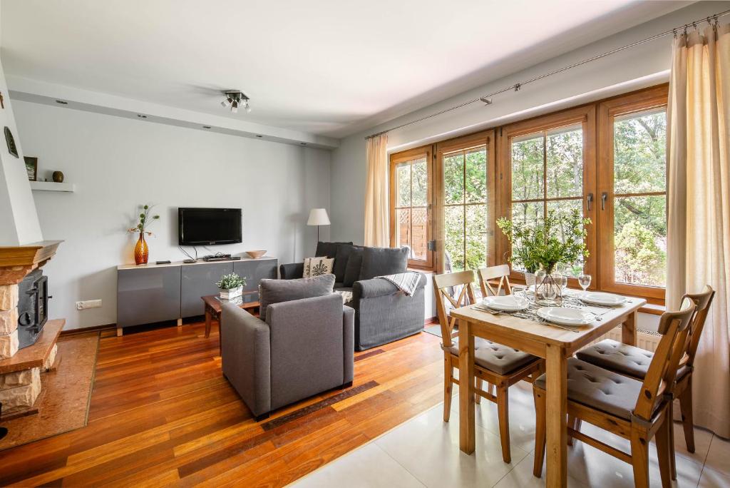 Posezení v ubytování Apartamenty za Strugiem Zakopane