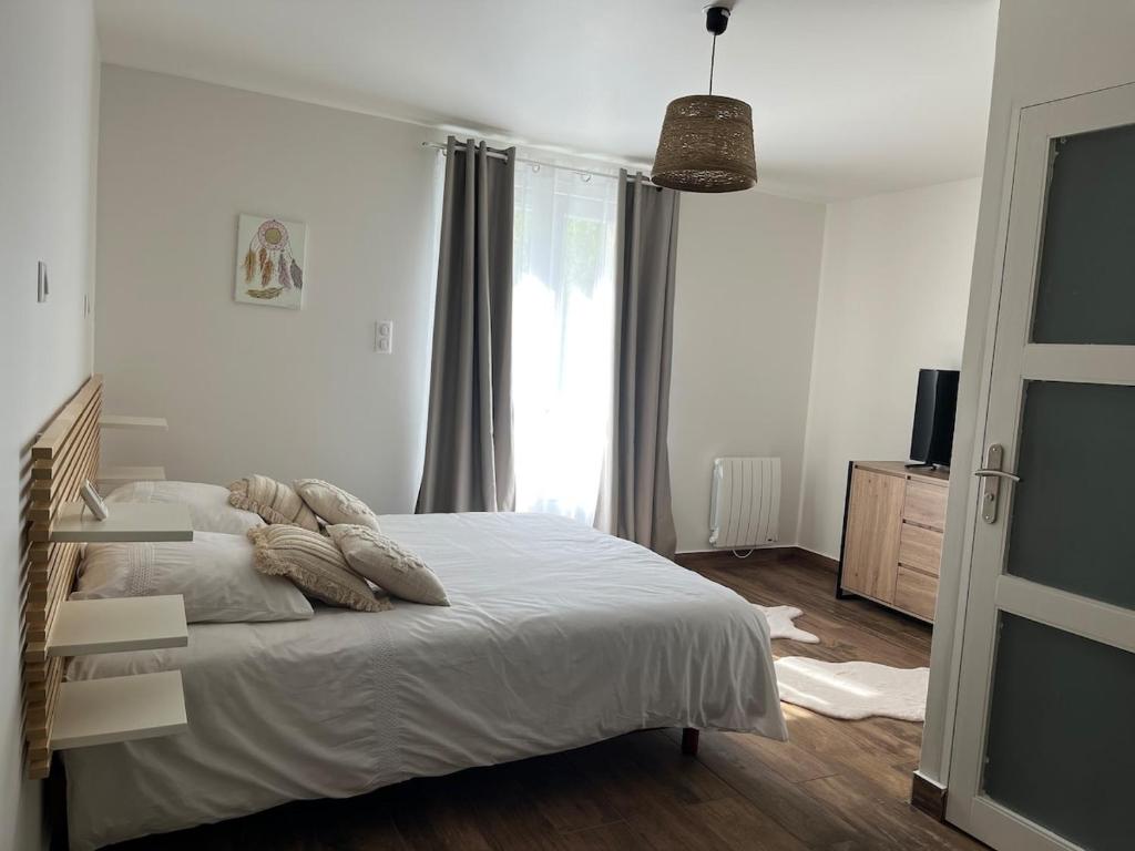 Postel nebo postele na pokoji v ubytování Maison vue exceptionnelle