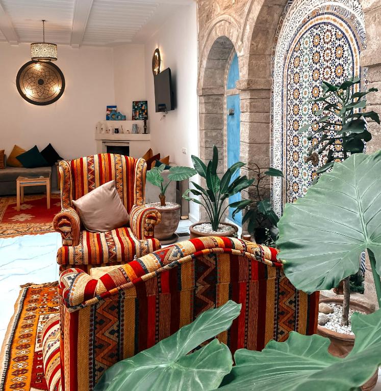 Posezení v ubytování Riad Al Manara