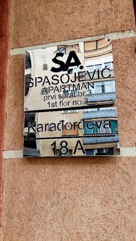 Certifikát, hodnocení, plakát nebo jiný dokument vystavený v ubytování Spasojević Apartman