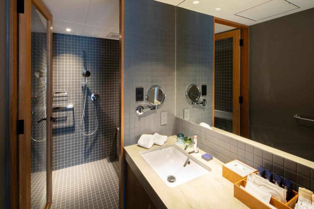 Koupelna v ubytování HOTEL AO Kanazawa